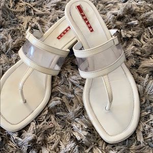 Prada authentic kid heel sandals 61/2